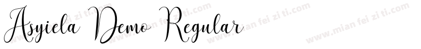 Asyiela Demo Regular字体转换